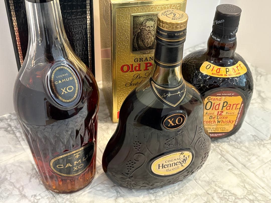 s*5様 未開栓 ブランデーまとめ ヘネシー XO カミュXO オールドパー12