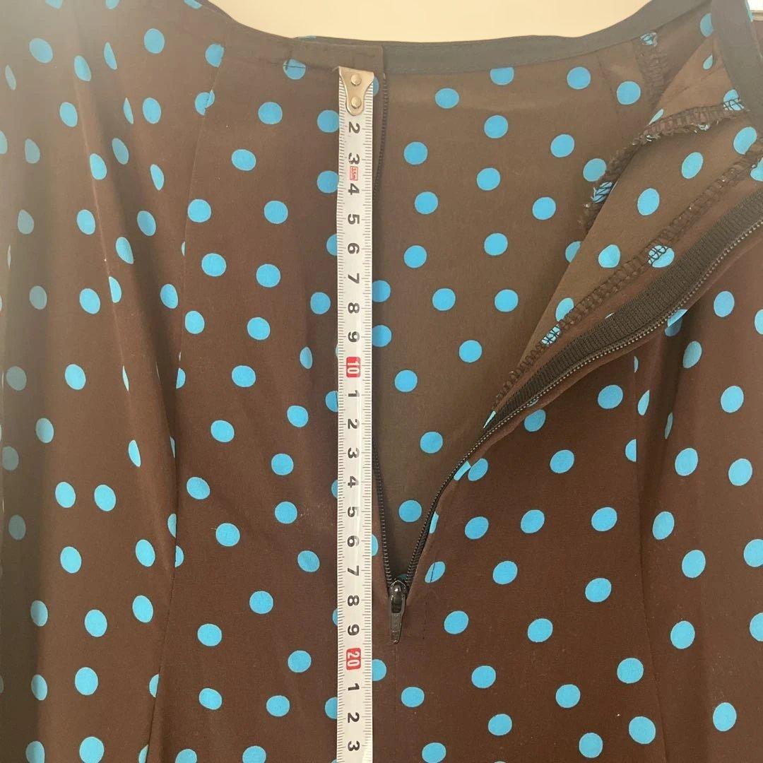 IBERIA.S.A フラメンコ HERMOSA⭐️フリル付き茶色水玉　花柄フレア