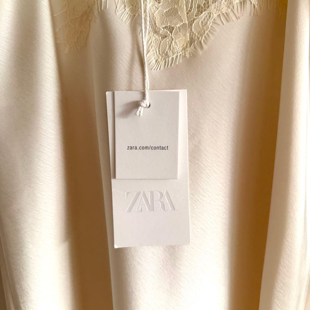 ZARA ザラ M ZW COLLECTION アシンメトリーレースワンピース