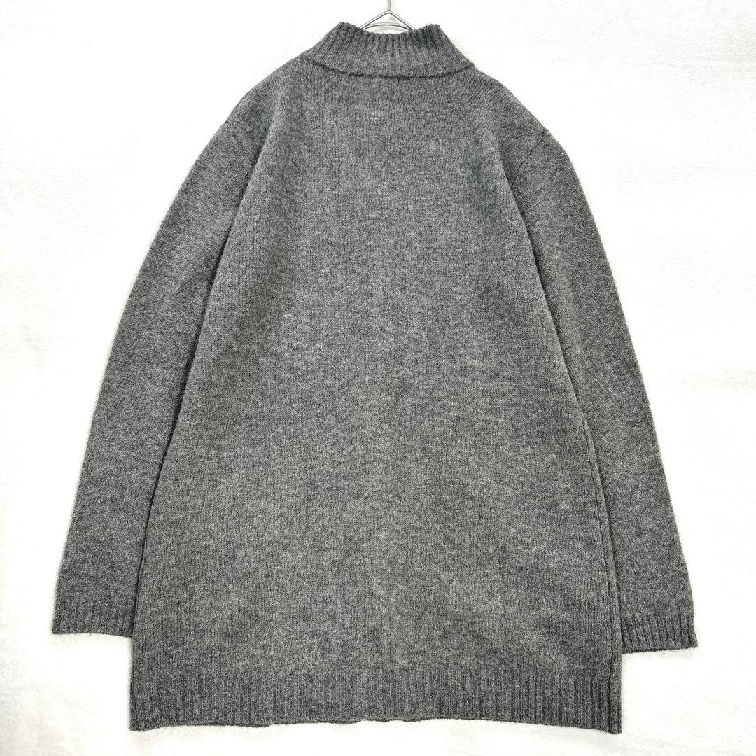 美品 ピッコーネ ヤク カシミヤ ニットカーディガン ハイネック グレー M