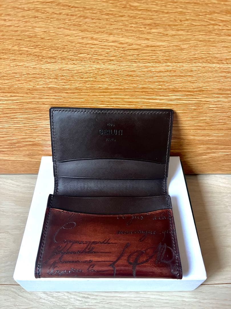 BERLUTI ブラウン レザー 名刺入れ