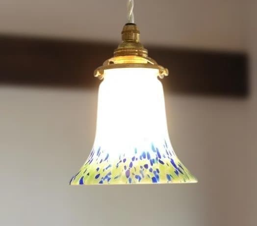 【美品】アンティーク　マーブルペンダントランプ