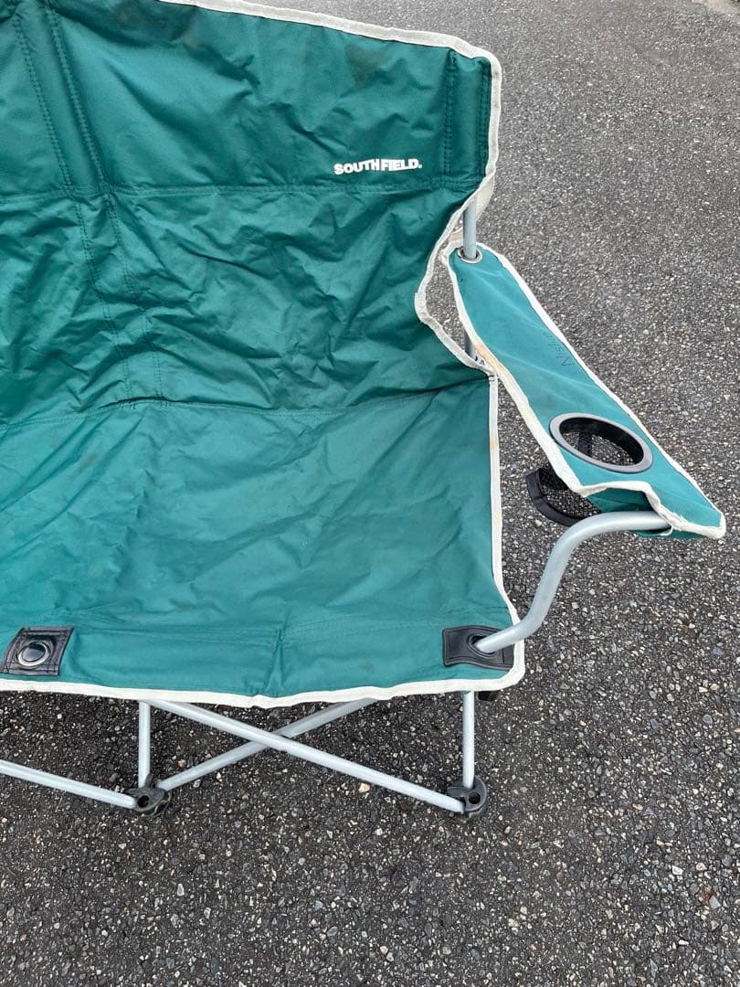 2人掛け用アウトドアチェア　カップホルダー付き　SOUTH FIELD
