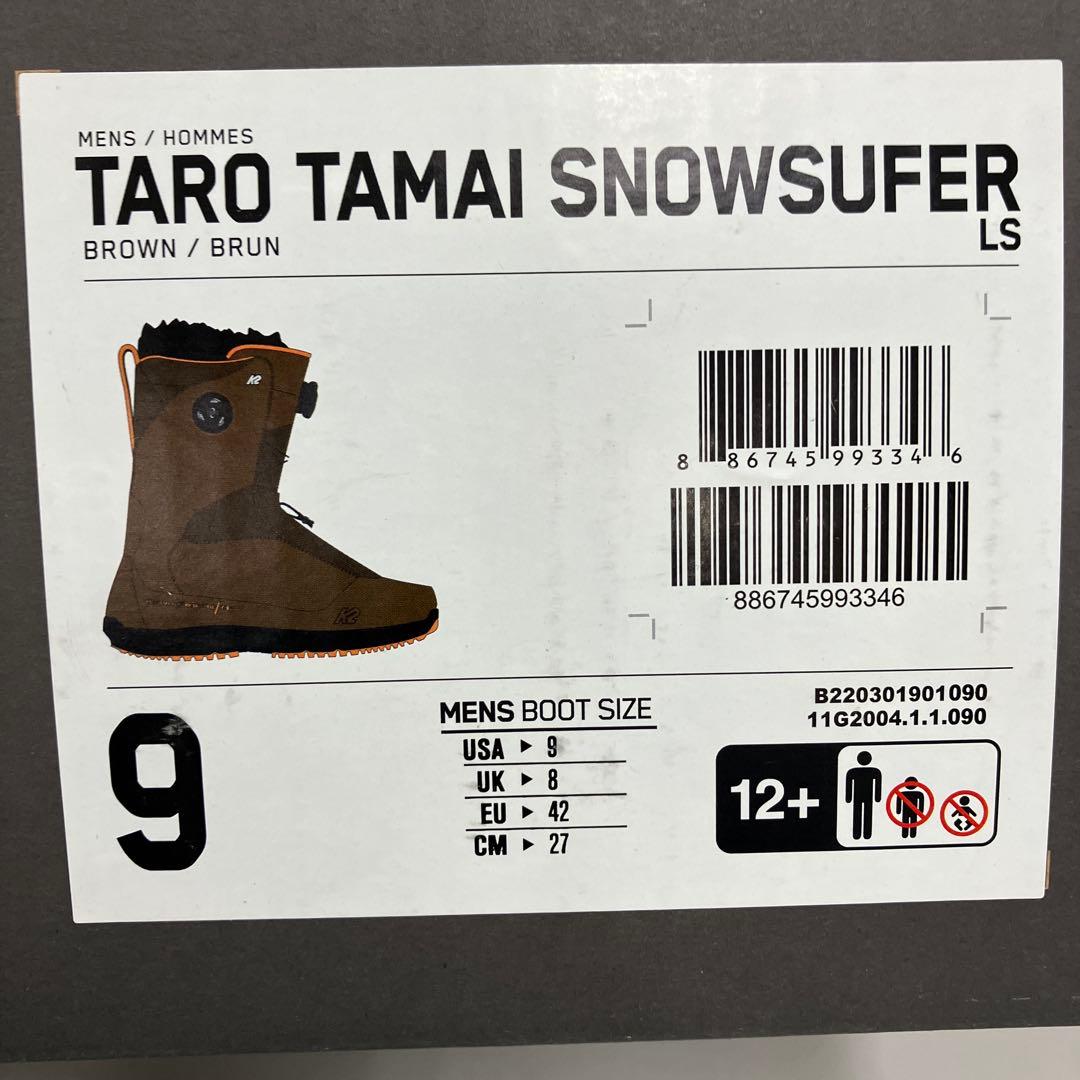 K2 TTブーツ taro tamai スノーボードブーツ　JP27 US9