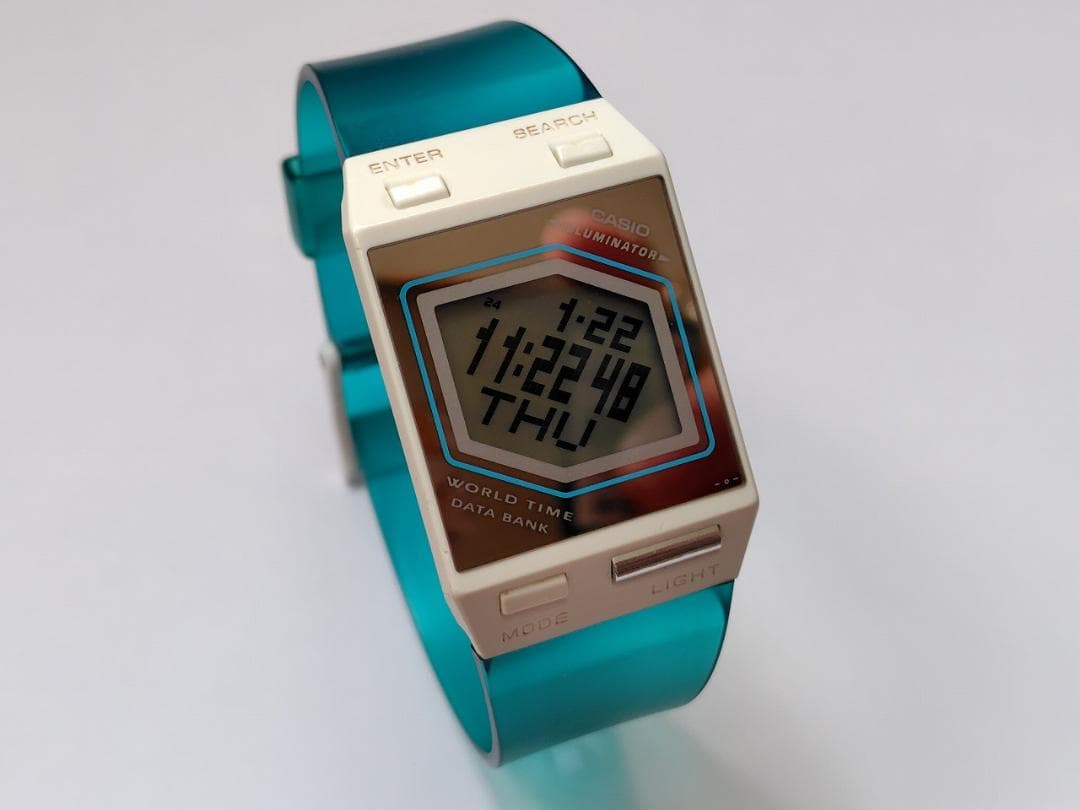 カシオ ペラ FS-00 スカイブルー　動作品　電池交換済み　全体的にきれい