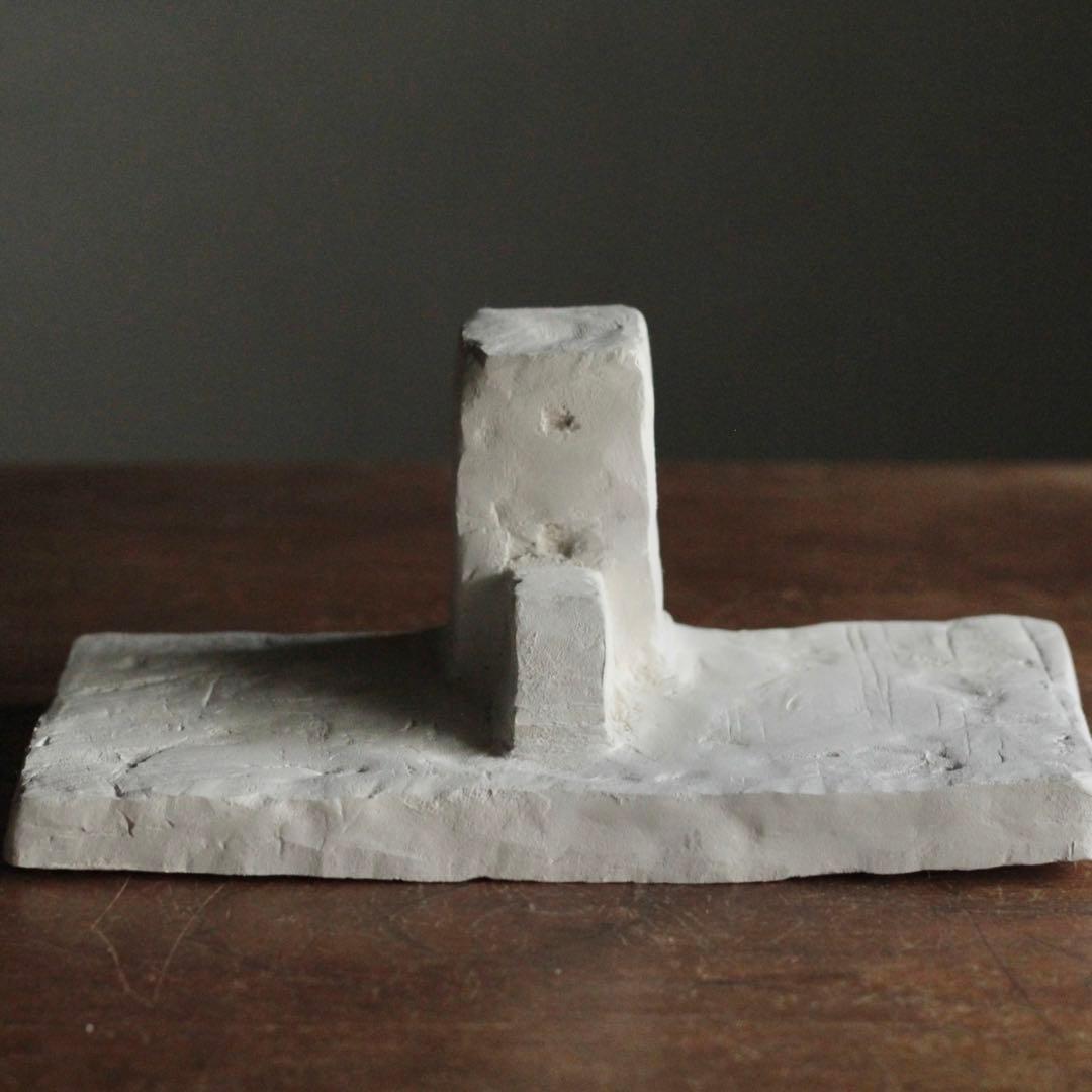 石塑粘土 立体作品 「神殿」 現代美術 sculpture