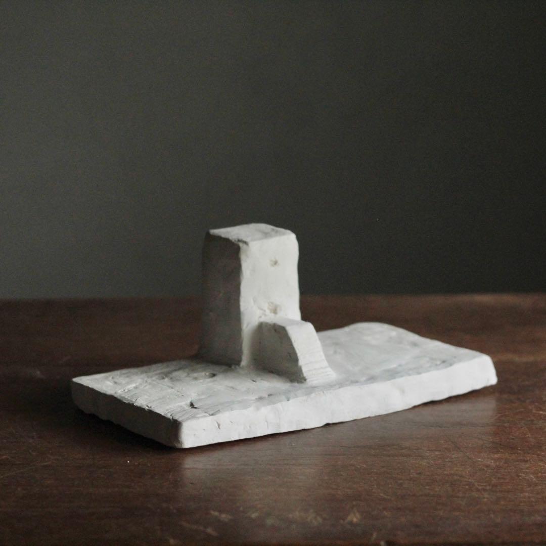 石塑粘土 立体作品 「神殿」 現代美術 sculpture