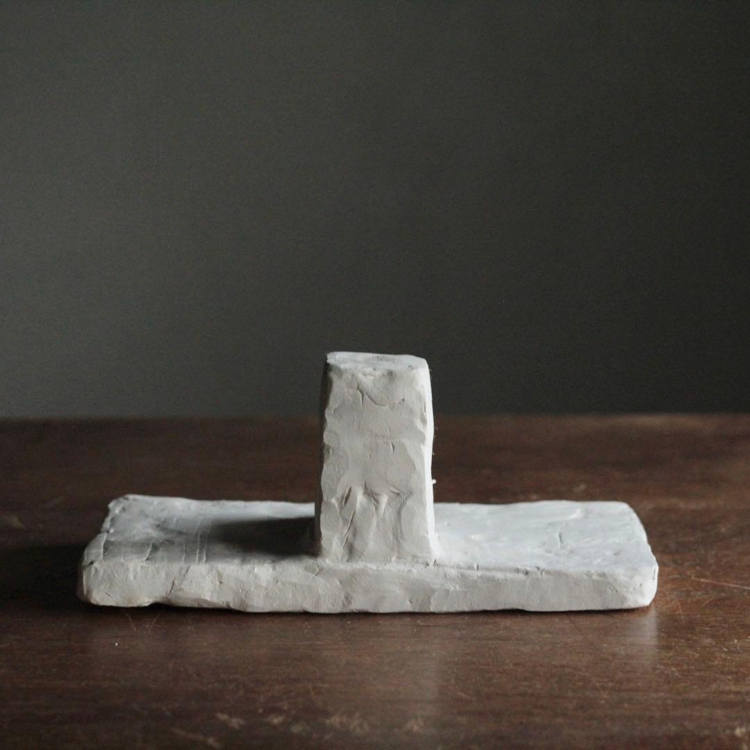 石塑粘土 立体作品 「神殿」 現代美術 sculpture