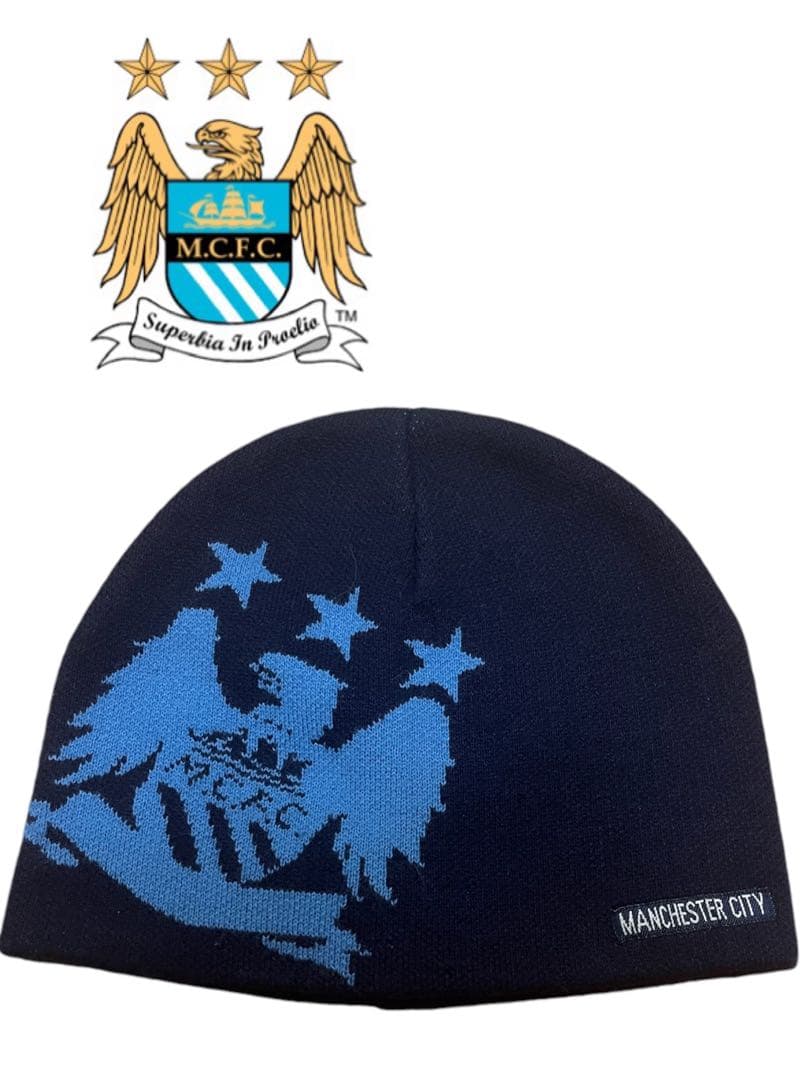 00s reebok マンチェスター シティー ビーニー ニット帽