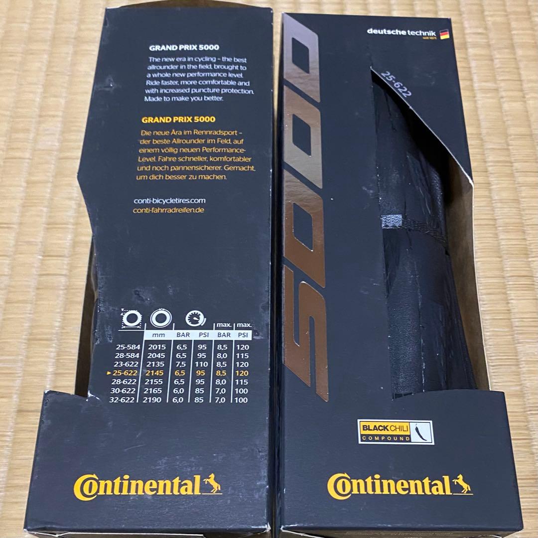 コンチネンタル　5000 GP 25C クリンチャー 2本セット