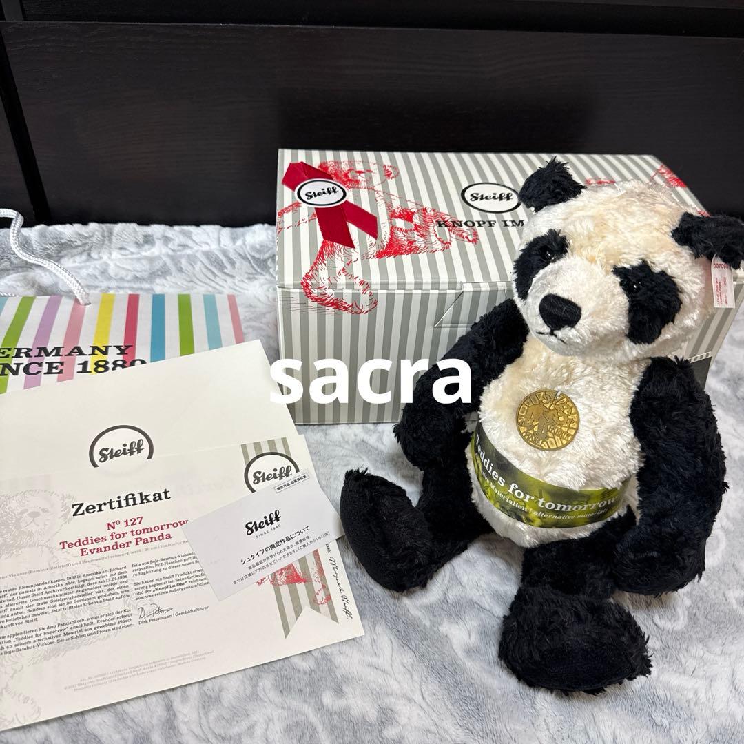 世界限定Steiff Evander Panda シュタイフ パンダぬいぐるみ