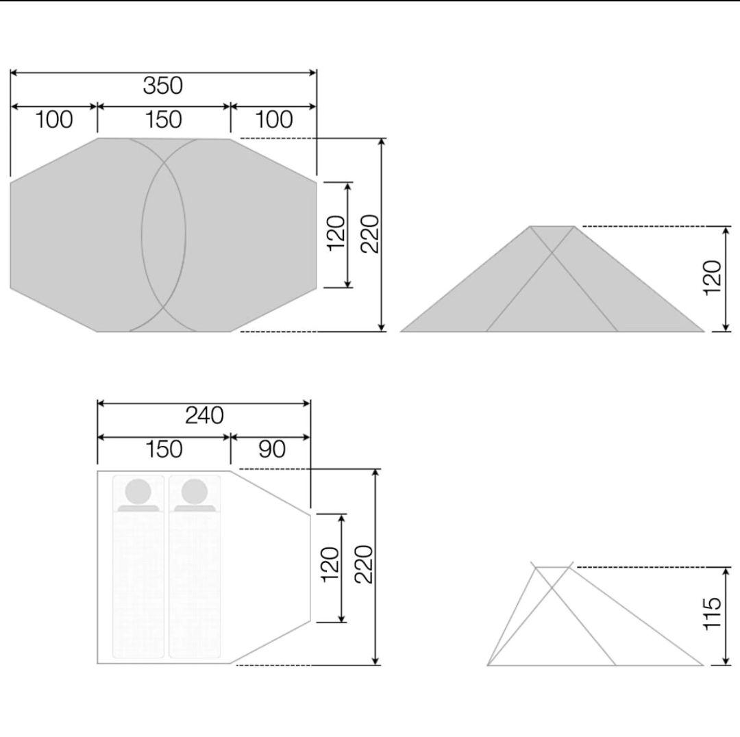 FIELDOOR クロスポールドーム 240