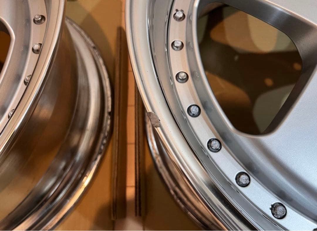 4本　AME シャレンVFX 20インチ シルバー 5スポーク　深リム