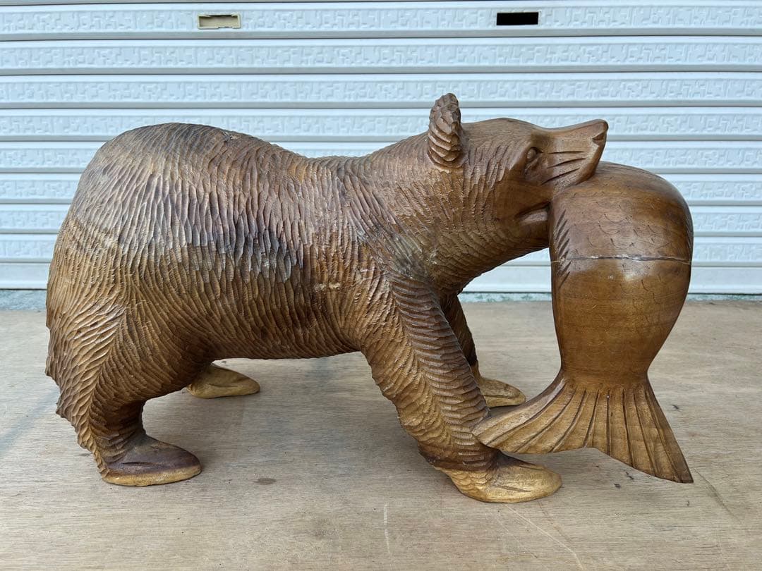 【O-235】木彫り 熊  作者不明