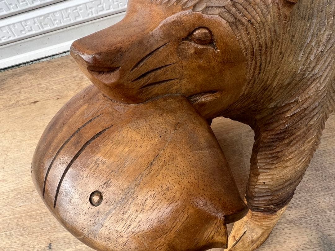 【O-235】木彫り 熊  作者不明