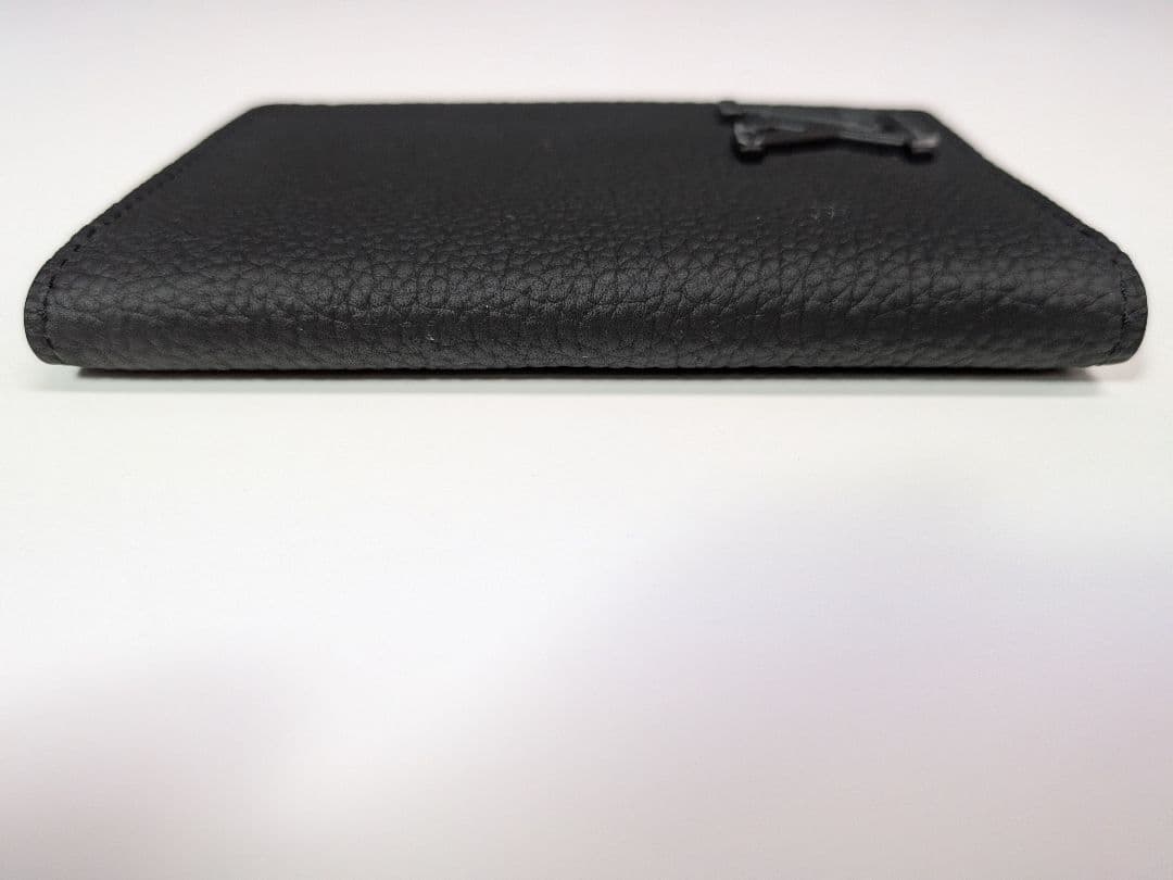 【美品】ルイヴィトン アエログラム オーガナイザー ドゥ ポッシュ 二つ折り 黒