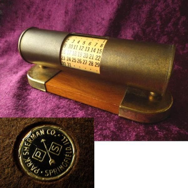 【最終値下】希少★パークシャーマン 卓上 デスクカレンダー 真鍮 ヴィンテージ