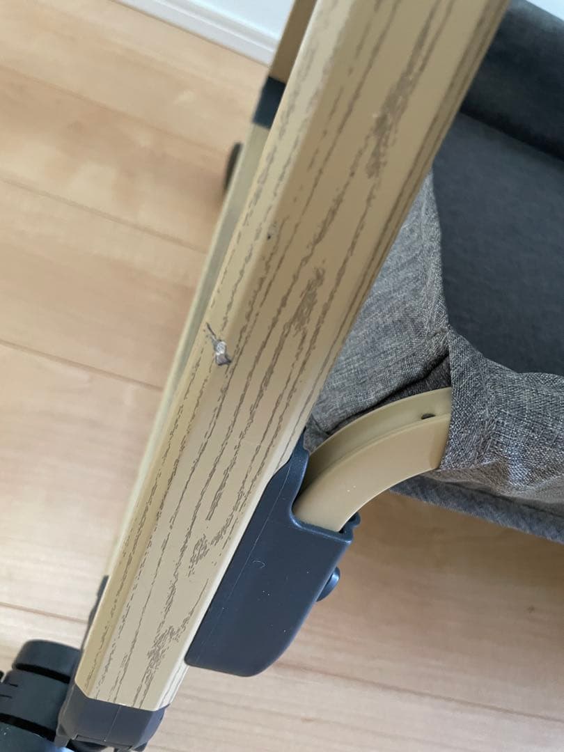 HZDMJ ベビーベッド グレー メッシュカバー付き