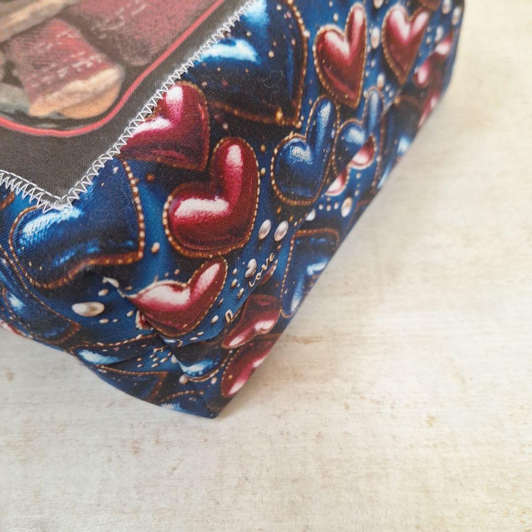 激レアパグパネル生地　ハンドメイド　布バスケット　ミニバック　まちなしバッグ