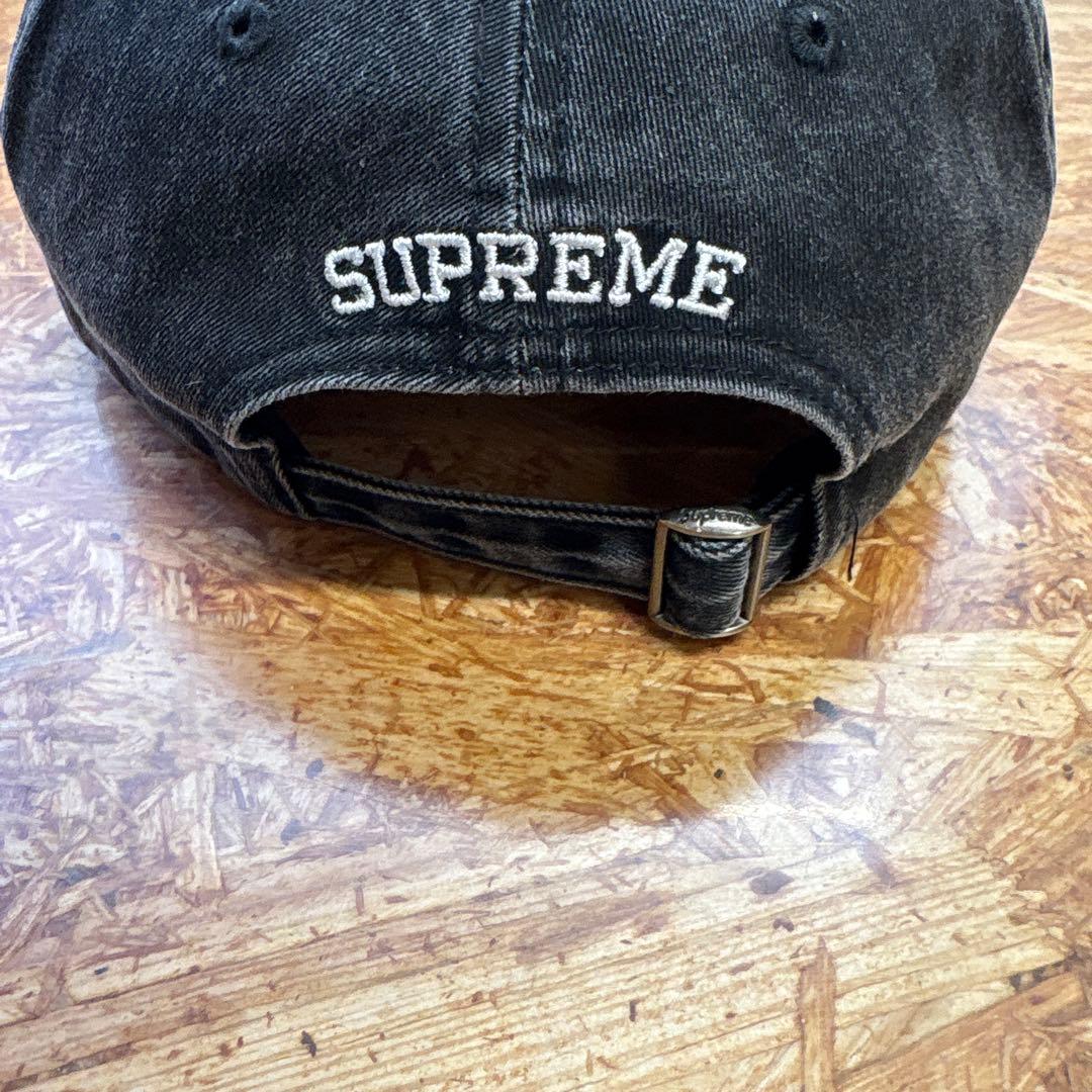 Supreme ウォッシュ加工 ブラックキャップ