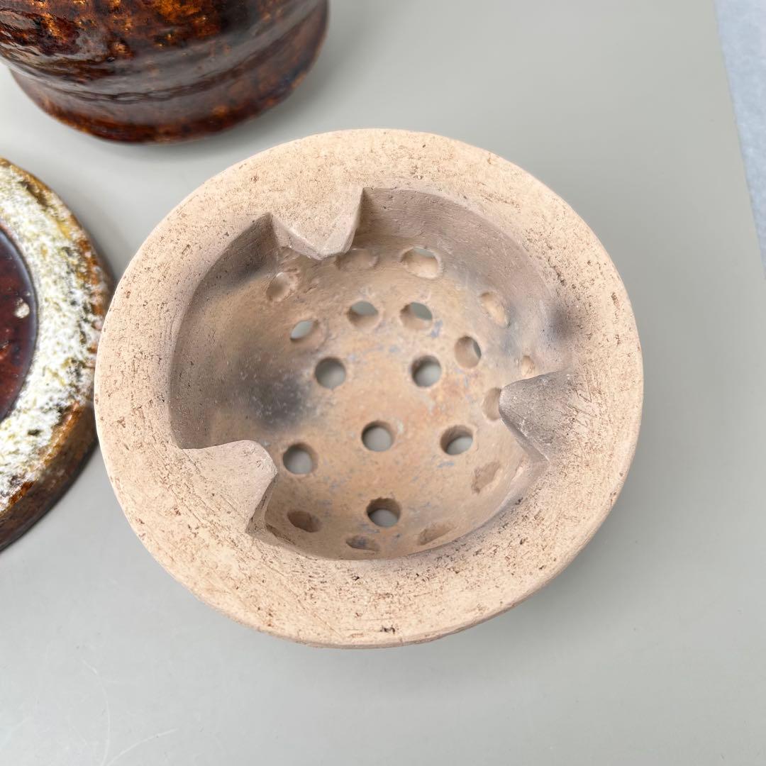 B023涼炉 小豆島 神懸焼 室井香悦 造 涼爐 茶道具 煎茶道具