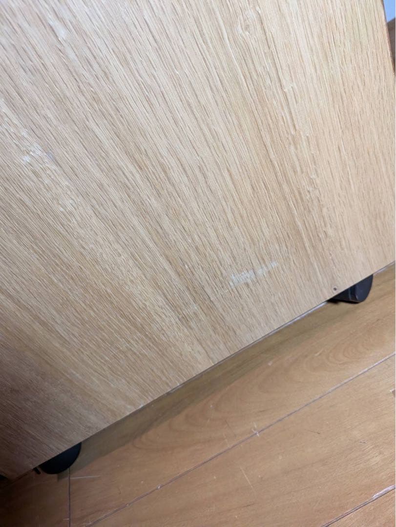 ■送料込■無印 MUJI 無垢材デスクキャビネットワイド オーク材脇机引出し収納