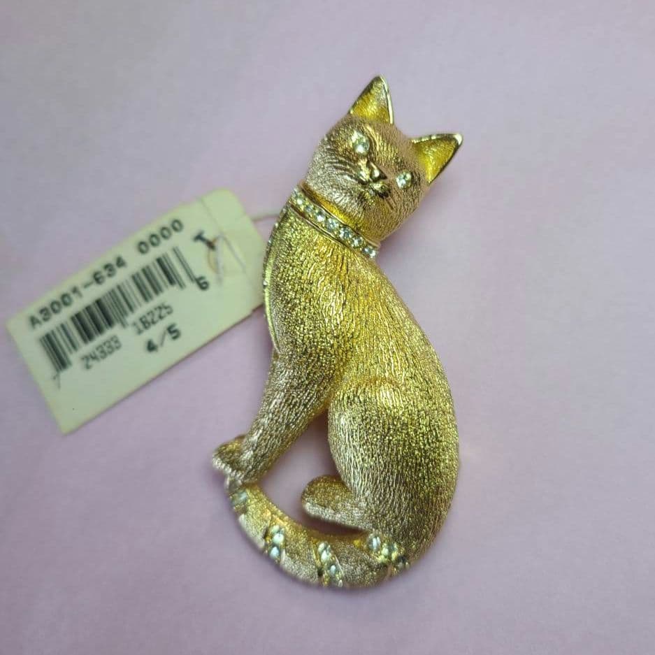 クリスチャン・ディオール　ブローチ　猫　アンティーク　ヴィンテージ　激レア