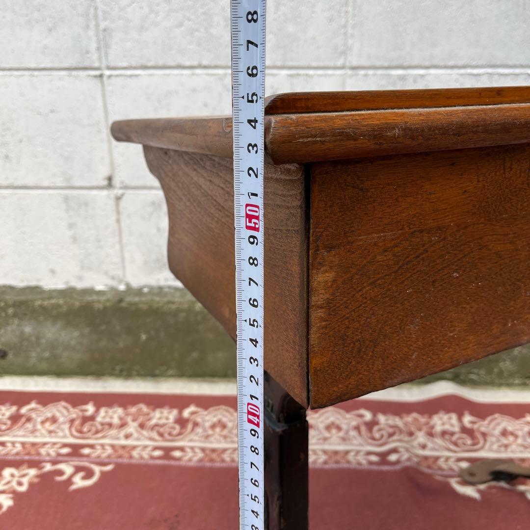 USA製 ビンテージ品◾️鉄脚アイアンレッグ×木製天板 スクールデスク 机