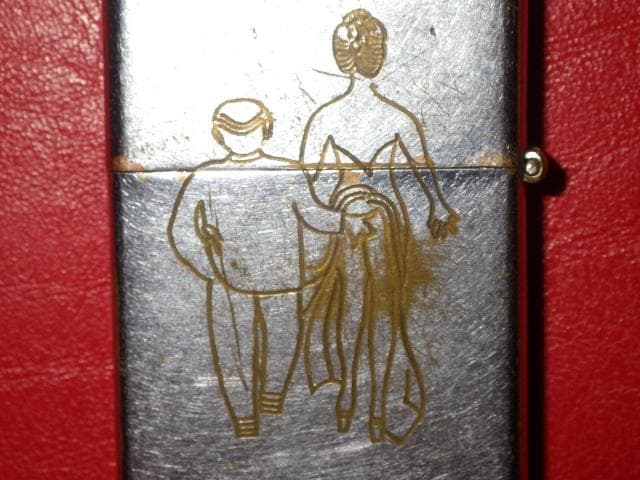 50’S★紳士淑女★オイルライター★ビンテージ★騙し絵★トリックアート★ジョーク