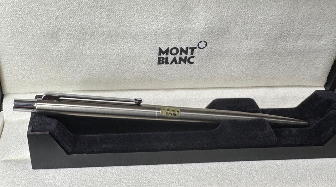 【新品未使用】MONT BLANC シルバーボールペンスリムライン