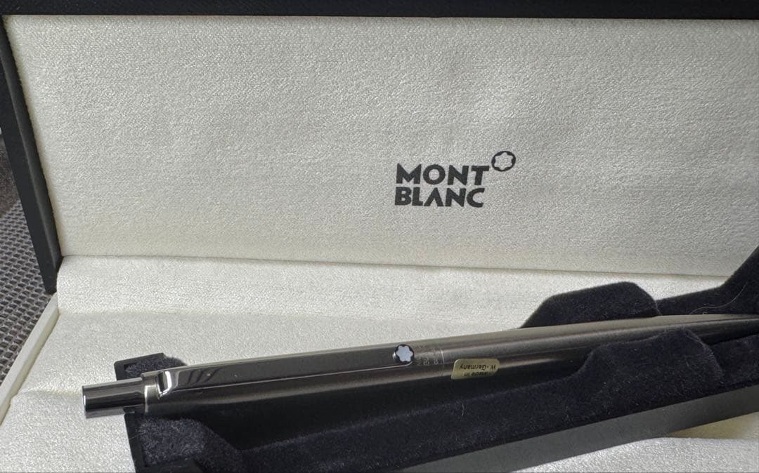 【新品未使用】MONT BLANC シルバーボールペンスリムライン
