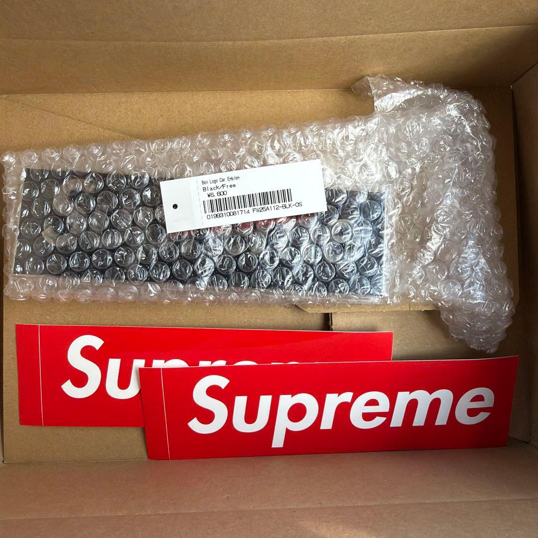 小物 supreme Box Logo Car Emblem black