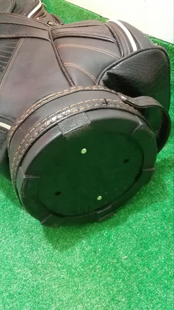 CORAGIO コラッジオ　ワニ柄 キャディバッグ　ブラック　型押し