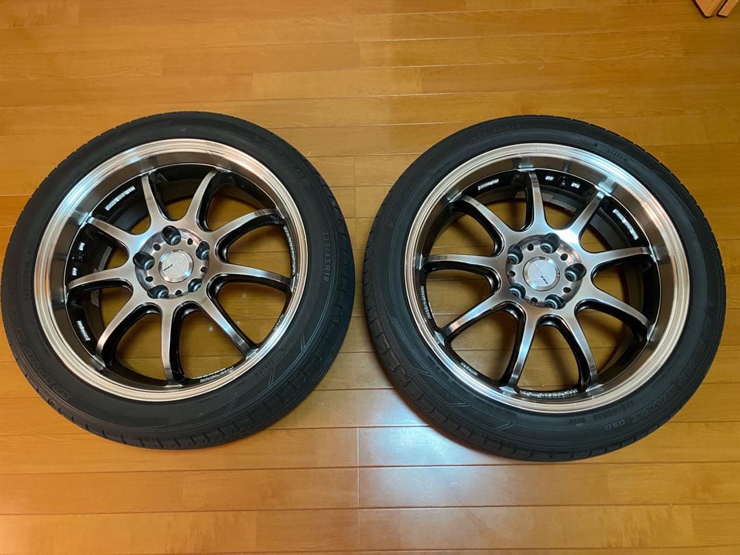 中K　美品WORK EMOTION D9R 18インチ タイヤ付　1本