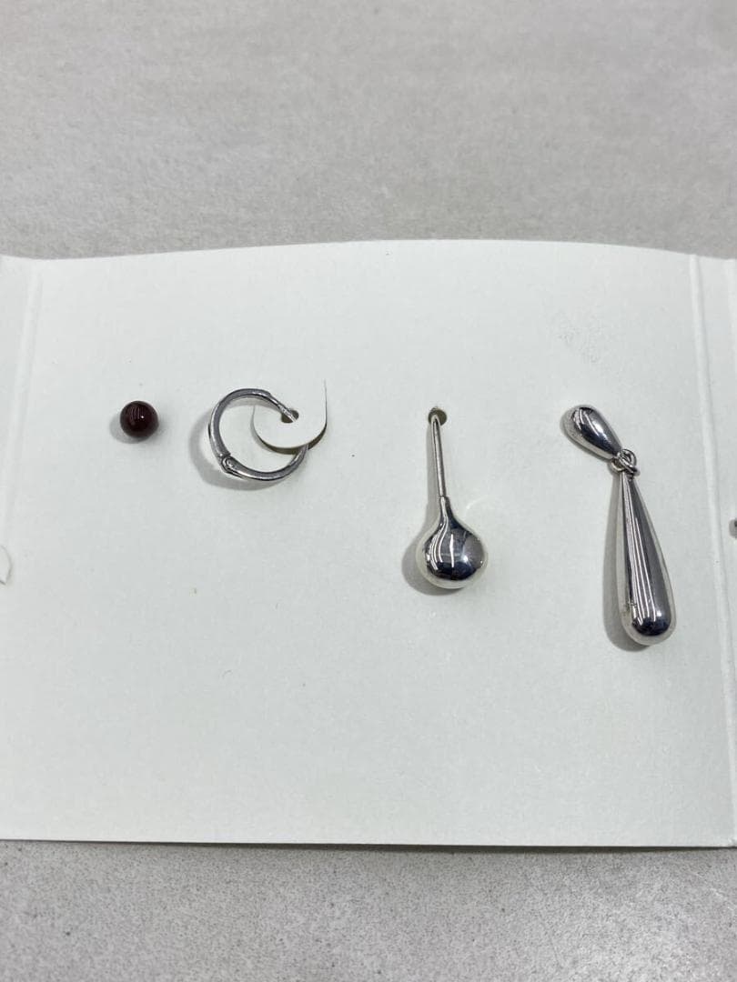 美品 正規 LEMAIRE ルメール シルバー925 ピアス セット 802P▲
