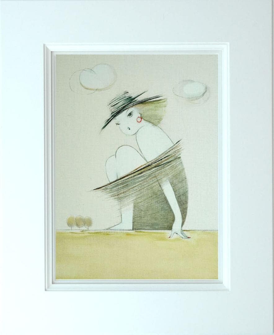 油絵 菅家令子 絵 絵画 インテリア 額付(黒) F3-041014 人物 女性