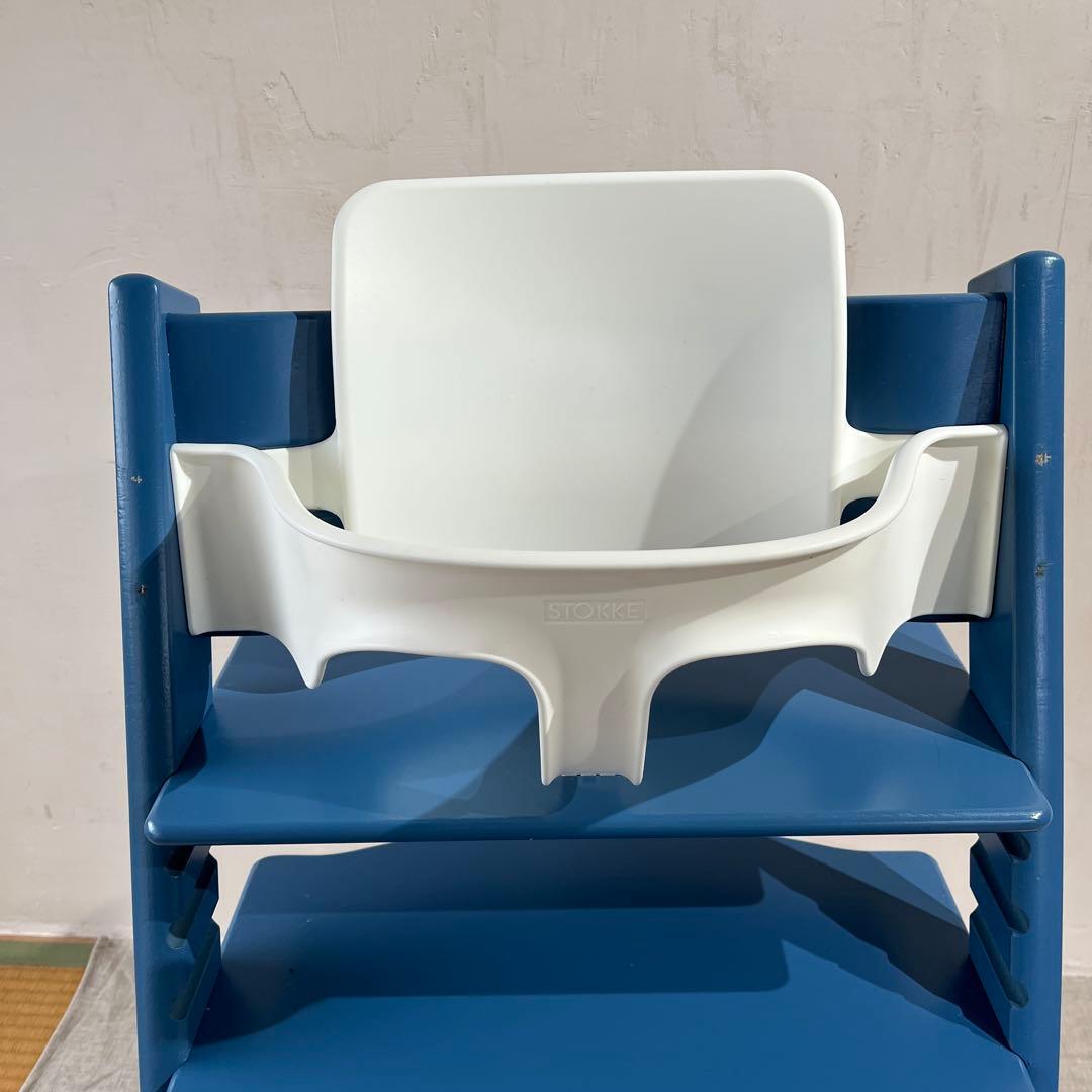 ストッケ　トリップ トラップ　ブルー　　+ベビーセット　+おまけクッション