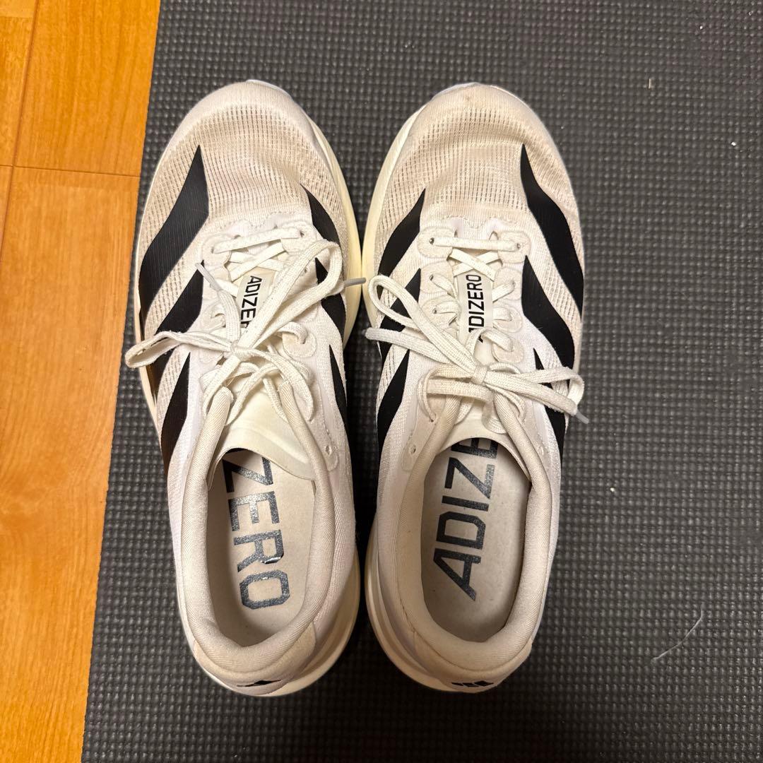 ADIZERO スパイクシューズ ホワイト/ブラック