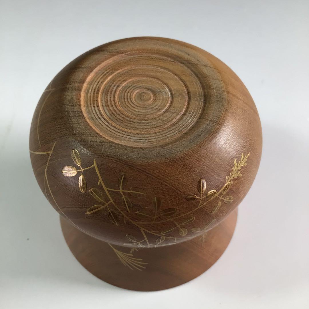 Ｒ３９０　棗　『木製』『秀穂作』『秋草蒔絵』『鮟鱇棗』　共箱　茶道具