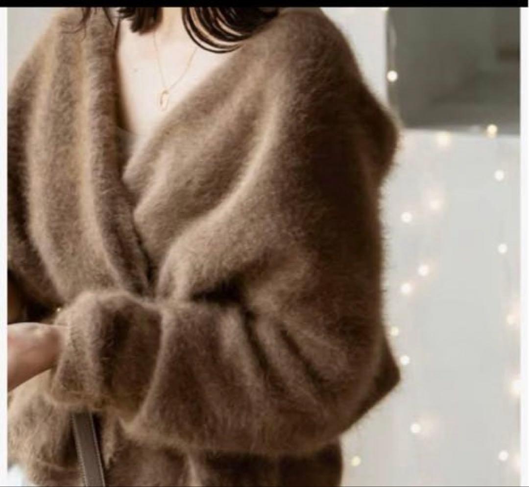 Noble ラクーンニットオーバーカーディガン