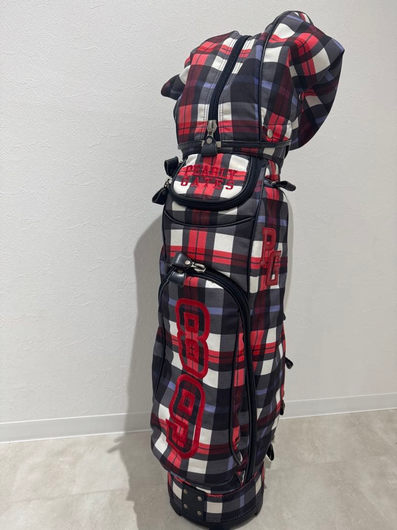 限定品★パーリーゲイツ！チェック柄キャディバッグ
