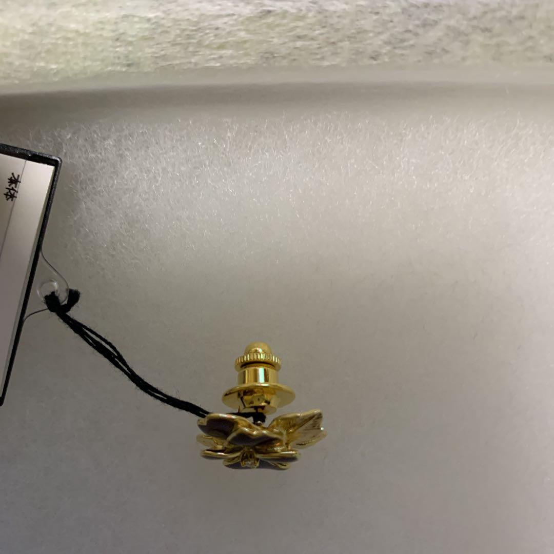 ブローチ　k18 シッポウ　パンジー