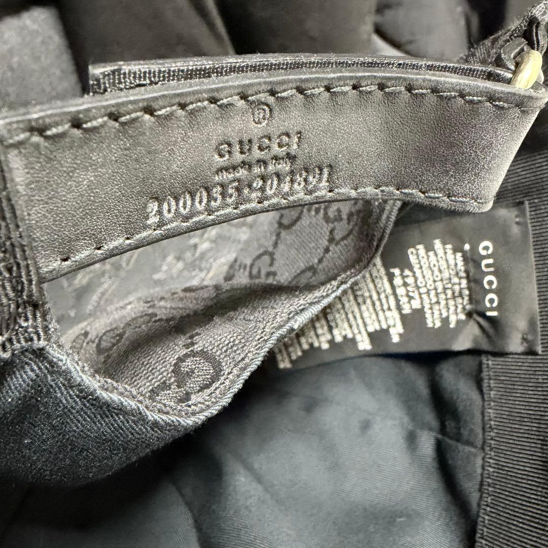 Gucci ブラック GGパターン キャップ