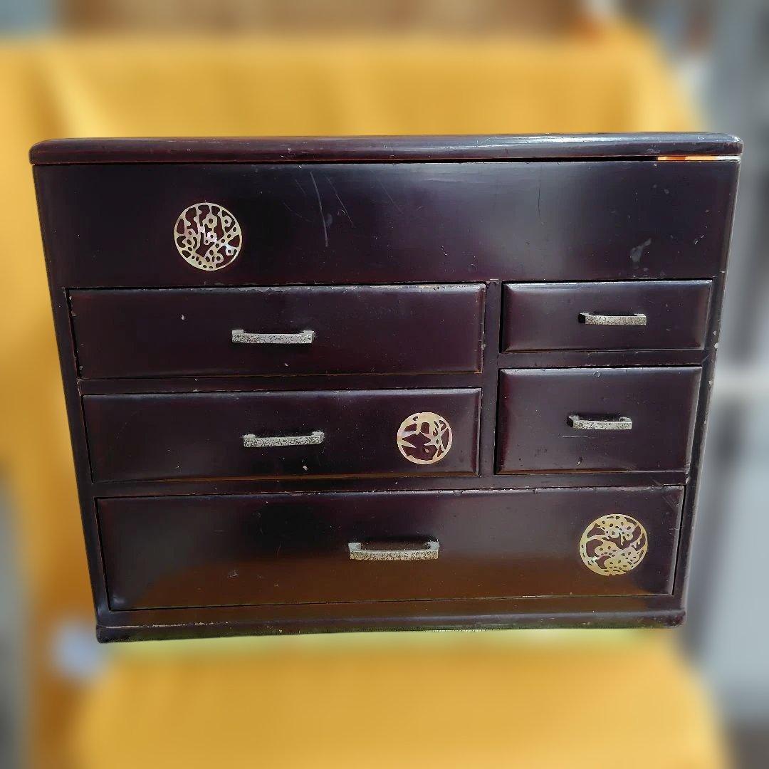 アンティーク木製引き出し収納