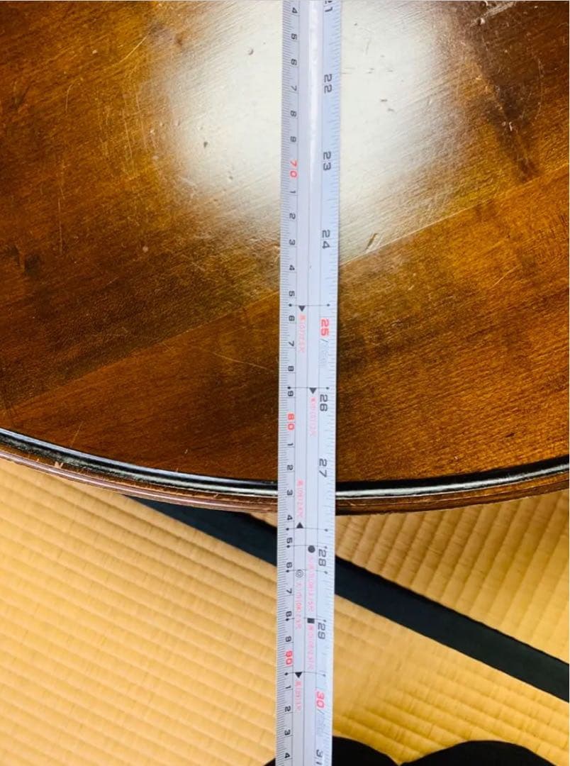 木製円形座卓 中央囲炉裏付き　ちゃぶ台