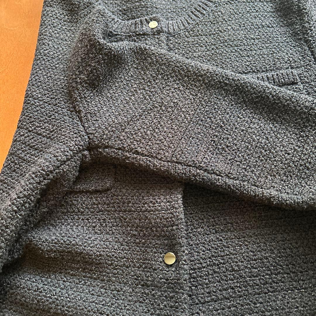 ソージュ soeju 鹿の子ニットカーディガン　ネイビー