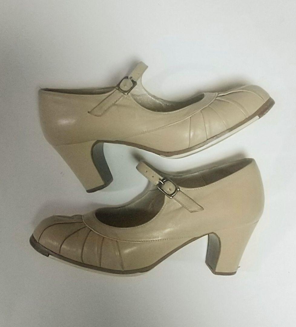 フラメンコシューズ ベージュ 37 ベゴーニャセルベラ