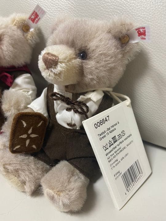 シュタイフ ヘンゼルとグレーテル 2体セット 白タグ テディベア