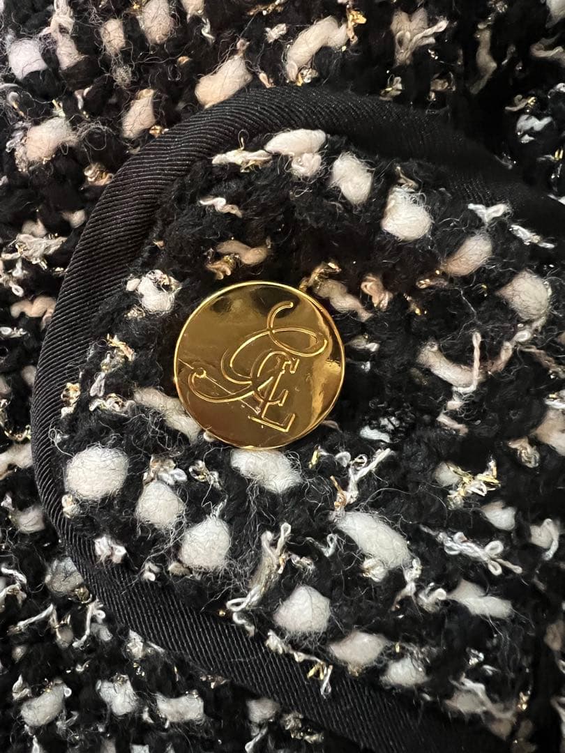 ツイードフード付きジャケット