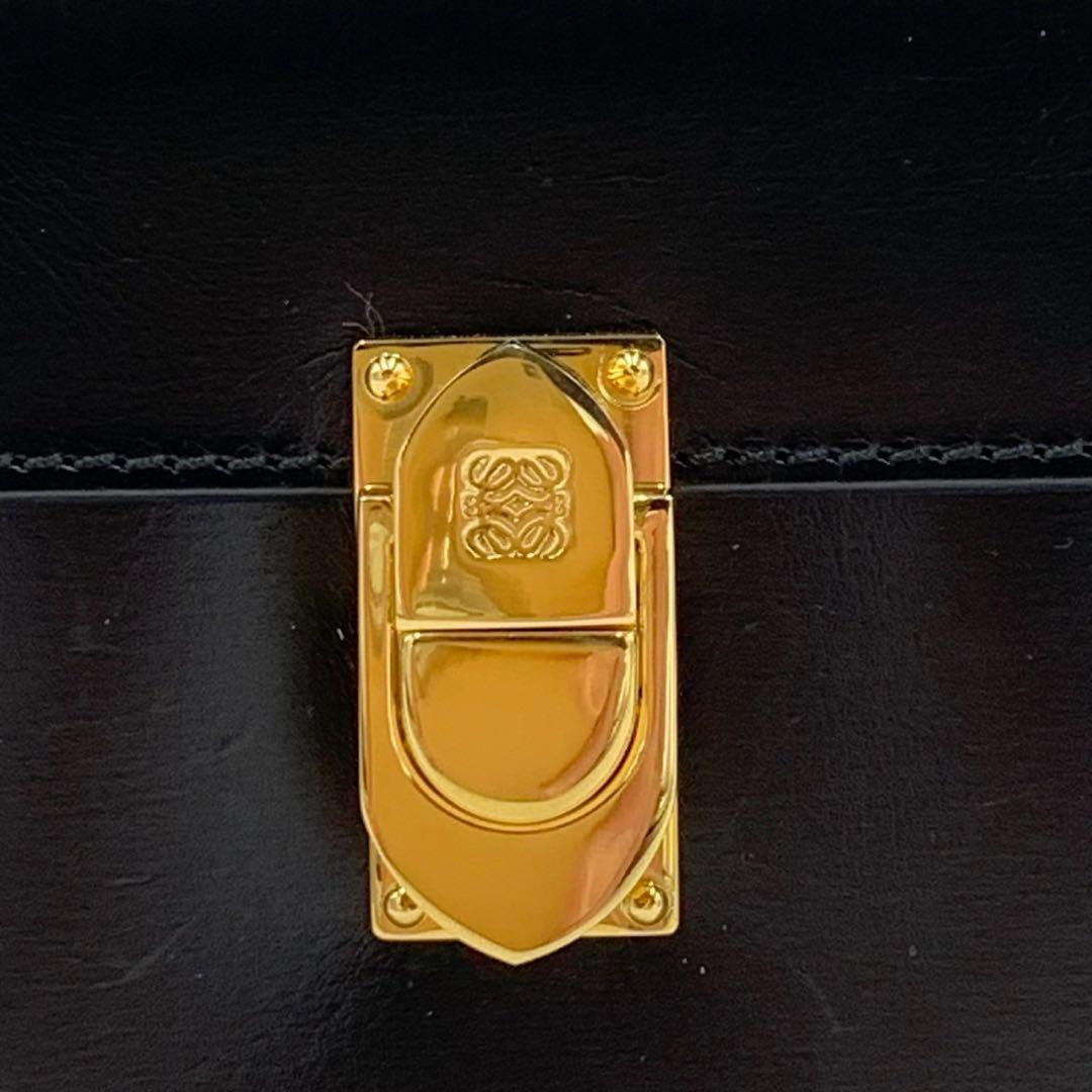 極美品 ロエベ トップハンドル ハンドバッグ アナグラム バニティ フォーマル